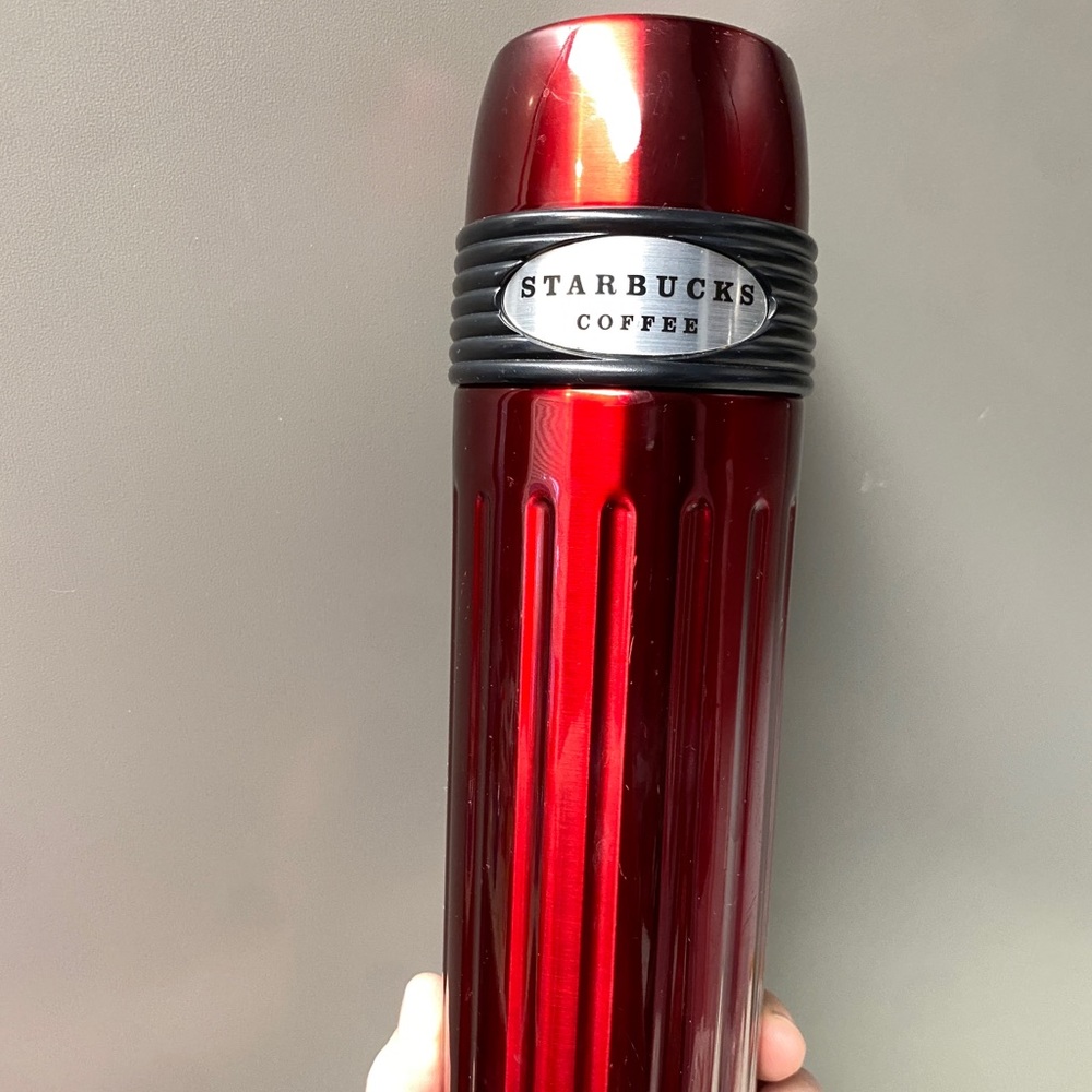 Starbucks 2004 Red Stainless Steel Travel Thermos 16oz
